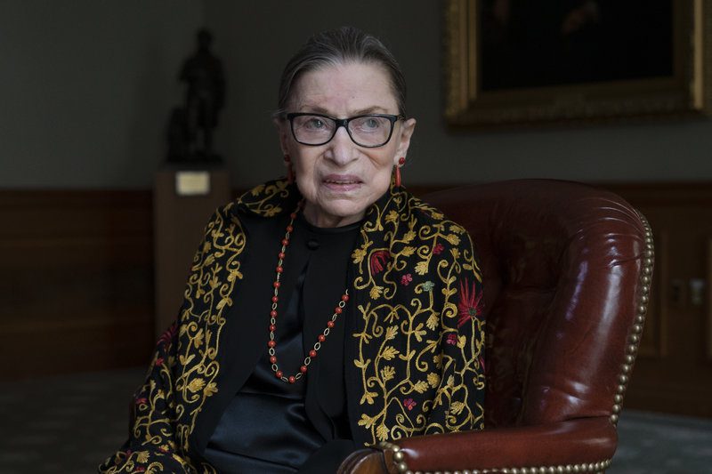 Supreme Court Justice Ruth Bader Ginsburg speaks with NPR in July.